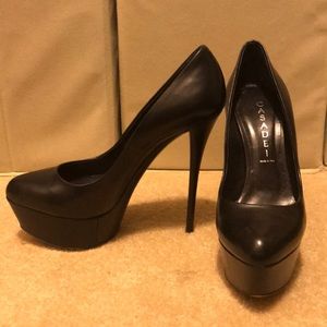Casadei Black platform pumps